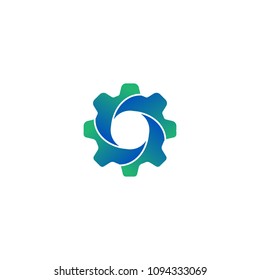 gear spiral logo template