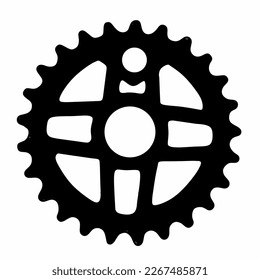 gear or sprocket vector illustration of freestyle bmx bikes and other bmx bikes