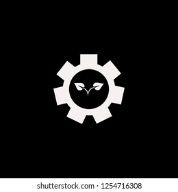 gear sprout vector icon. flat gear sprout design. gear sprout illustration for graphic 