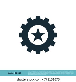 Gear Star Icon Vector Logo Template Illustration Design. Vector EPS 10.