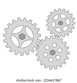 gear, steampunk design, mechanism, unique vector graphics, icon, logo, mechanism details, cnc