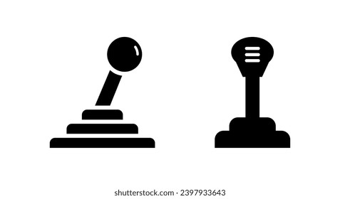 Gear Stick Icon. Glyph Style Gear Stick Fill Icon Vector Illustration