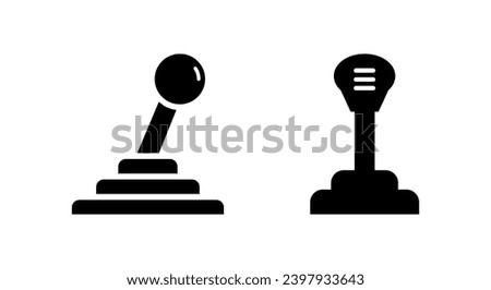 Gear Stick Icon. Glyph Style Gear Stick Fill Icon Vector Illustration