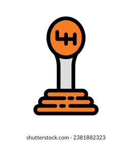 Icono Gear Stick para el concepto móvil y el diseño web. ilustración vectorial