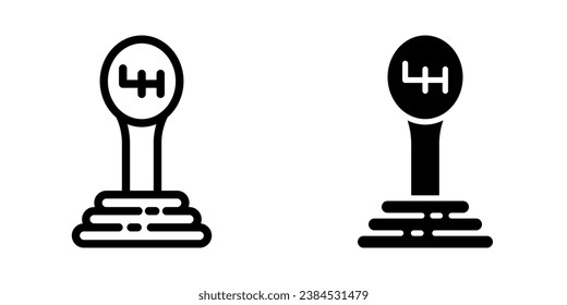 Icono Gear Stick para el concepto móvil y el diseño web. ilustración vectorial