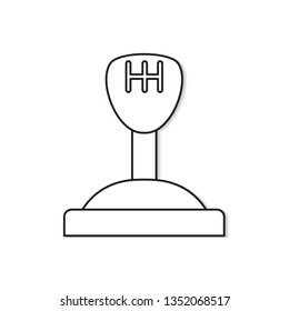 gear stick icon- vector illustration