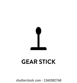 gear stick icon vector. gear stick sign on white background. gear stick icon for web and app