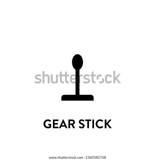 gear stick icon vector. gear stick\
sign on white background. gear stick icon for web and\
app
