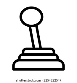 Diseño de icono de línea de vástago de Gear Stick