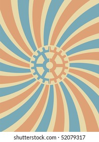 Gear Swirl Red Blue Vector Background
