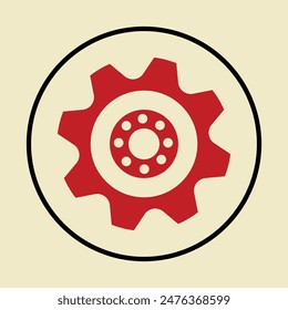 Gear symbol abstract beautiful amazing background vector illustration design