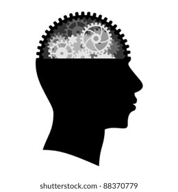 Gear symbol in the head