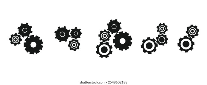 gear symbol icon in flat vector