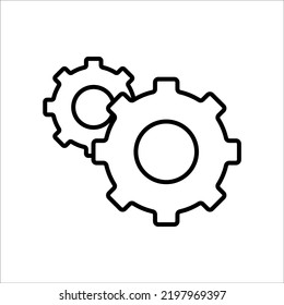 Ilustración de diseño de vectores de símbolos de engranaje