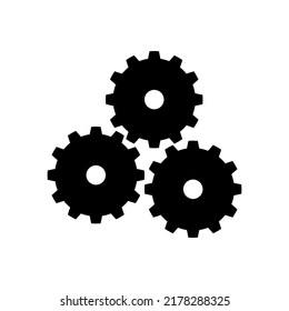 Gear symbol isolated on white background