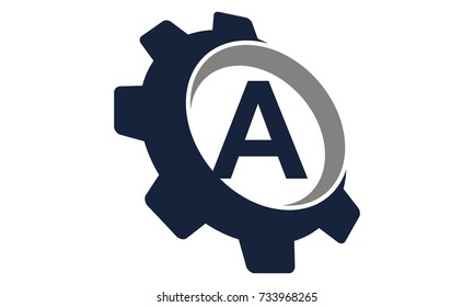 Gear symbol Letter A
