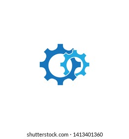 Creative Handshake Logo Gear Symbolteamwork Industrial Stock Vector ...