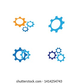 Gear symbol vector icon illustration