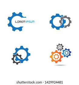 Gear symbol vector icon illustration