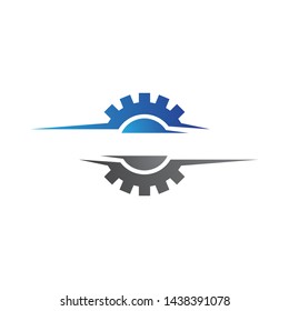 Gear symbol vector icon illustration