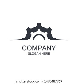 Gear symbol vector icon illustration