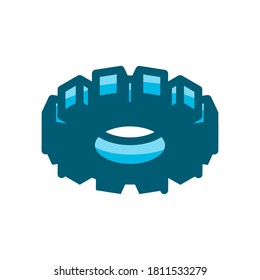gear symbol vector illustration isolated on white background
