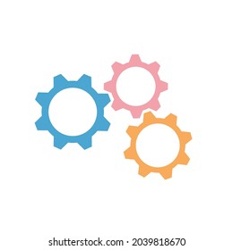 gear symbols. machine mechanism, can be used for data analysis icon