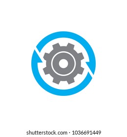 Gear Sync Logo Icon Design