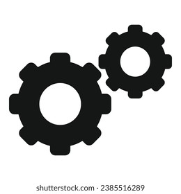 Gear system of realization icon simple vector. Balance human. Training ability