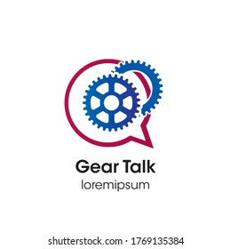 Gear Talk logo symbol or icon template design