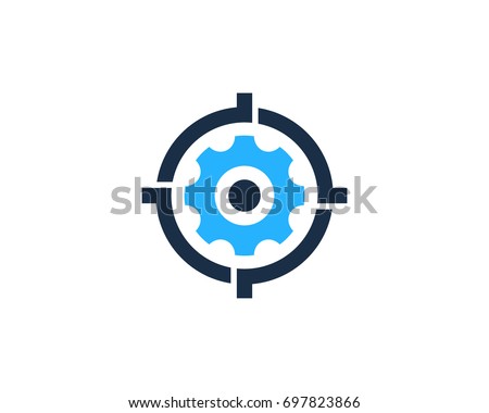 Gear Target Icon Logo Design Element
