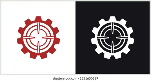  Icono de objetivo de engranaje para la industria de Tecnología mecánica