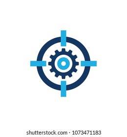 Gear Target Logo Icon Design