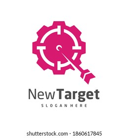 Gear Target logo vector template, Creative Target logo design concepts, Icon symbol, illustration