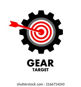 gear target vector logo template. This design use gear and arrow symbol. Suitable for business.