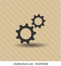 Icono de alta calidad de Gear (trabajo en equipo)