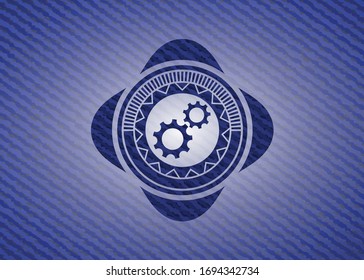 Zahnräder, Teamwork-Symbol auf denem Hintergrund