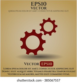 Gear (Team work) icon vector illustration