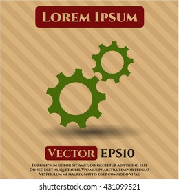icono de trabajo de equipo de engranaje vector símbolo de pipeta plana jpg aplicación