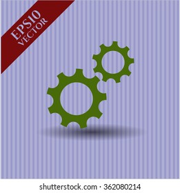 Gear (Team work) vector icon or symbol