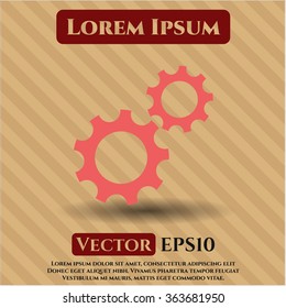 Gear (Team work) vector icon or symbol