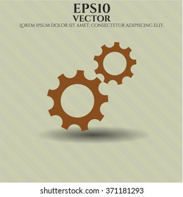 Icono del vector Gear (trabajo en equipo)