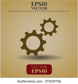 Gear (Team work) vector symbol