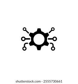 Gear tech logo icon. Engineering and manufacturing icon