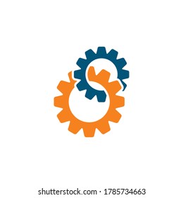 gear tech logo , repair technology logo