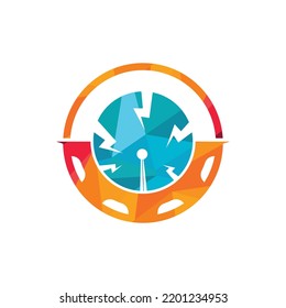 Gear tech vector logo design template.	