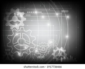 Zahntechnikhintergrund, Digital Abstrakter Technologie-Hintergrund, futuristischer Hintergrund