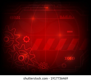 Gear technology background, Digital Abstract technology background, futuristic background