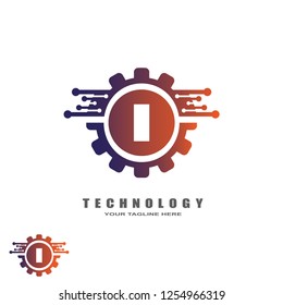 Gear technology logo, industrial emblem,sign,symbol,vector logos for business corporate, team work,factory icon, connection, mechanical engineering, machine, illustration element, I,