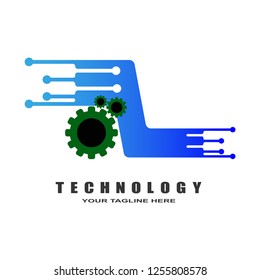Gear technology logo, industrial emblem,sign,symbol,vector logos for business corporate, team work,factory icon, connection, mechanical engineering, machine, illustration element, Z